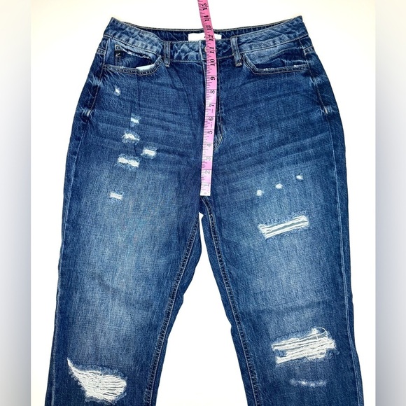 KANCAN Women’s Hi Rise Mom Jeans Ripped Distressed High Waisted Size- 9/28 - Picture 6 of 10